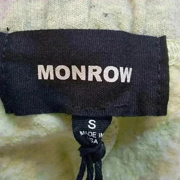 Monrow Sweatpants Womens Small Cotton Pockets Stretch Speckled USA Athleisure - Picture 3 of 16